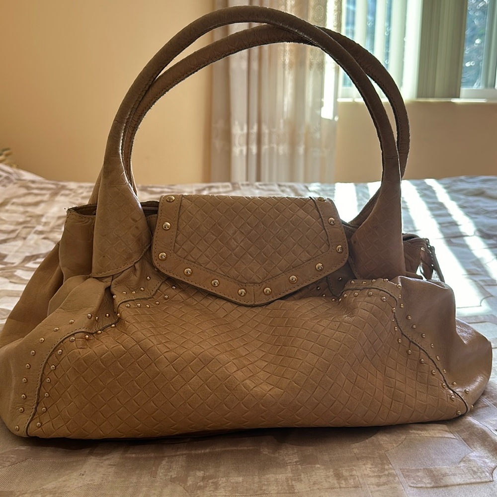 Bebe beige leather bag. Used